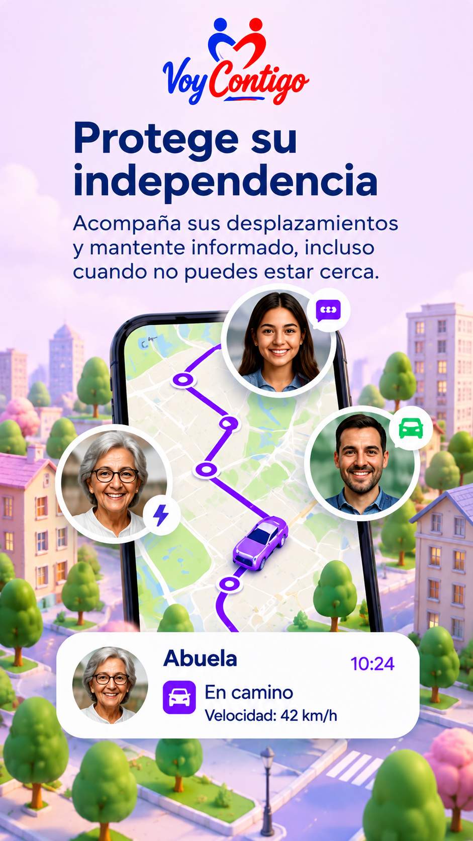 Funciones familiares de Voy Contigo