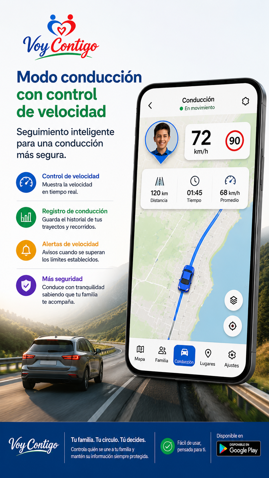 Modo conducción de Voy Contigo